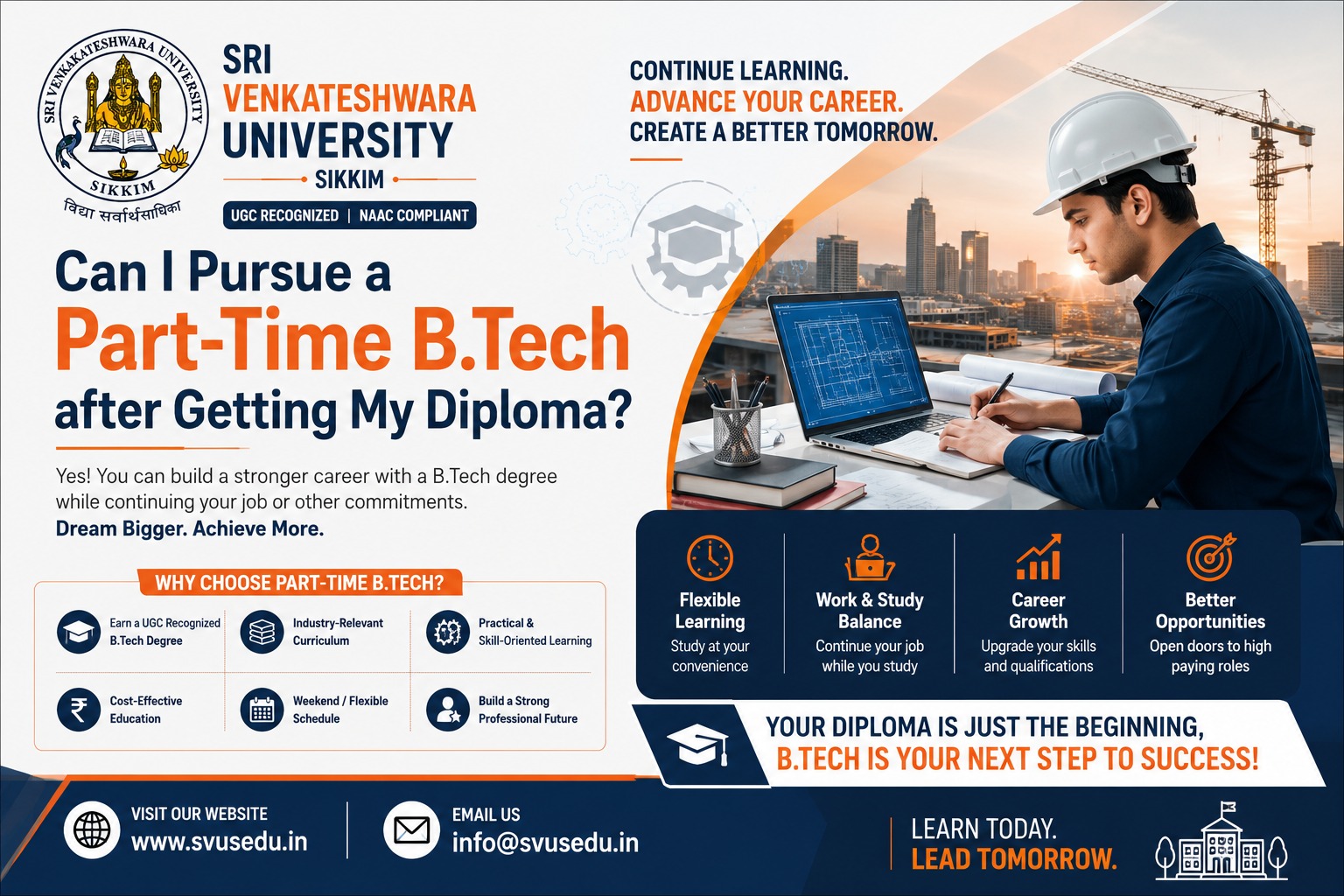 Can I Pursue a Part Time B.Tech after Getting My Diploma?
